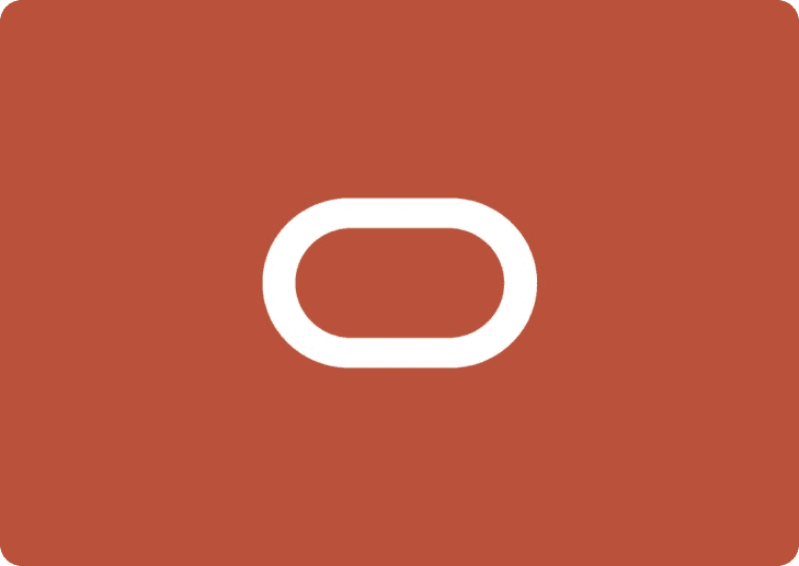 Oracle logo on a red case study cover