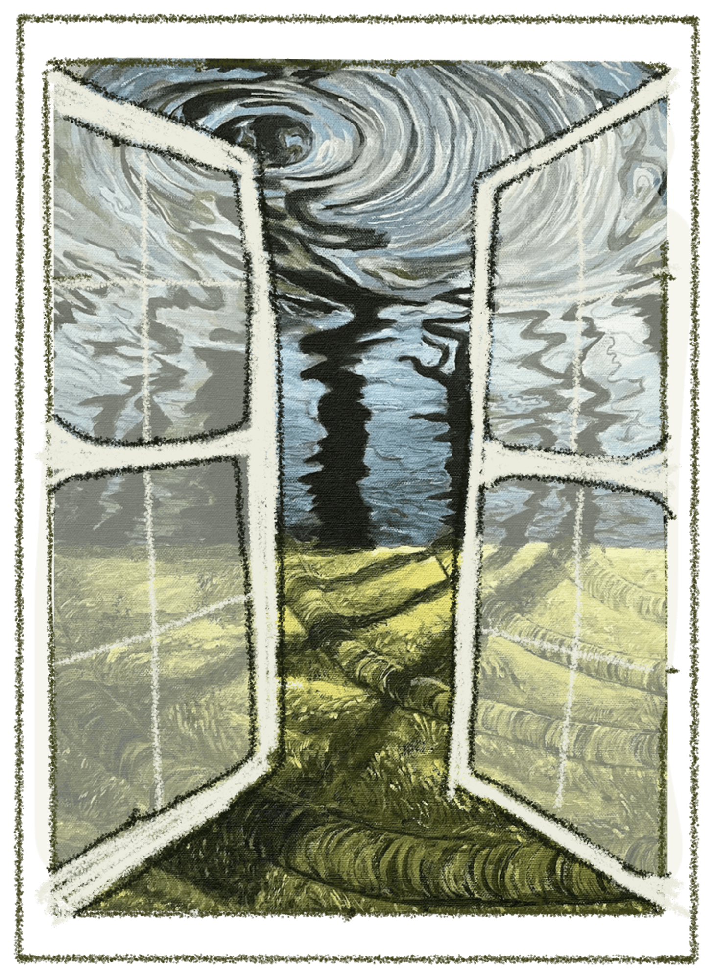 Open painted window